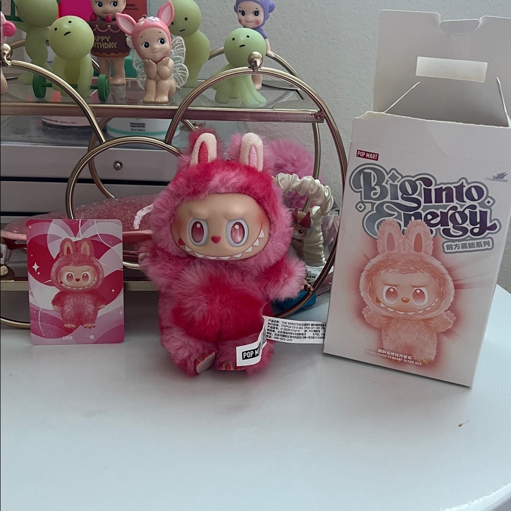 Labubu Big into Energy Series Vinyl Plush Key Chain-Love
